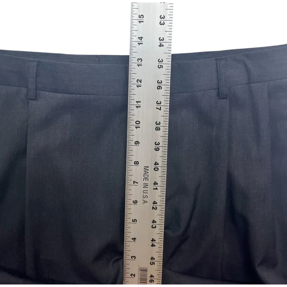 Jos A Bank 36x32 Charcoal Dress Suit Pants Trousers Wool Pleated Cuffed Traveler